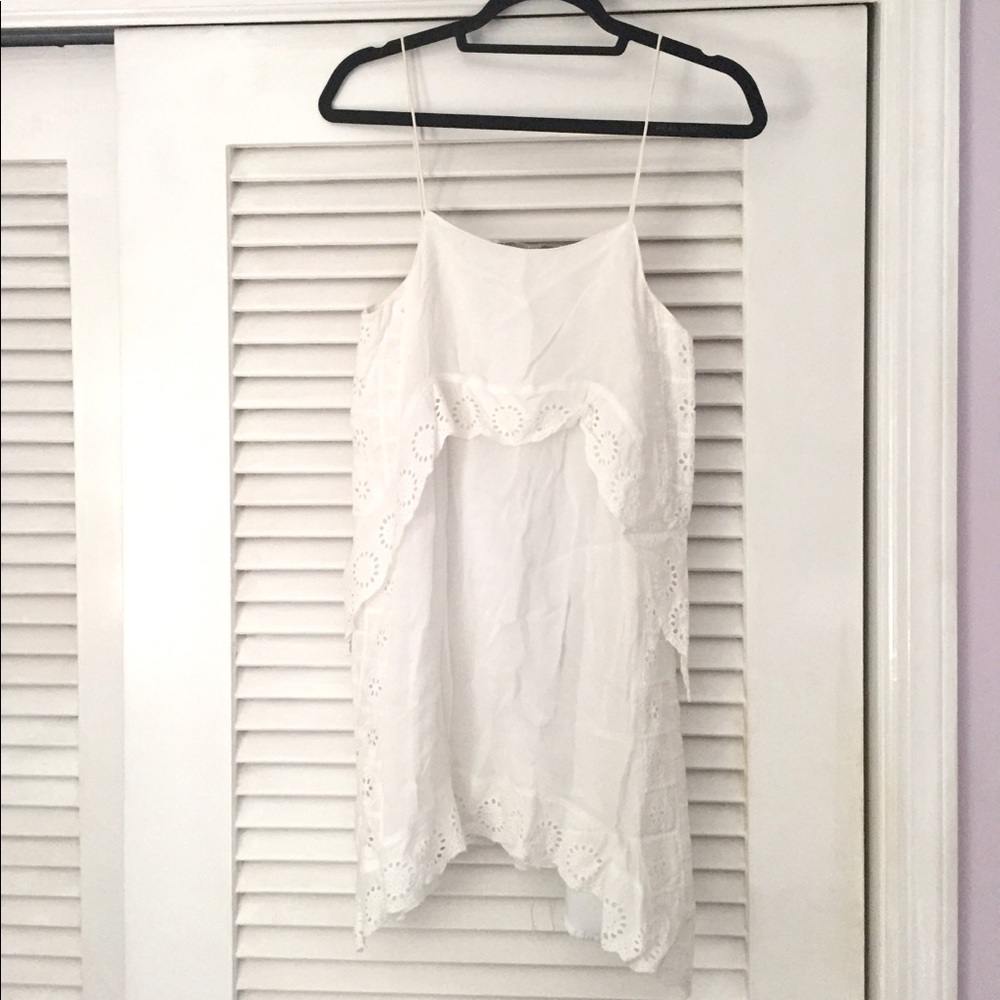 ZARA Chiffon & Linen Dress